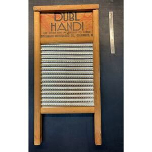 Dubl Handi Lingerie Hosiery Washboard Wood/Metal PRIMITIVE WASHBOARD